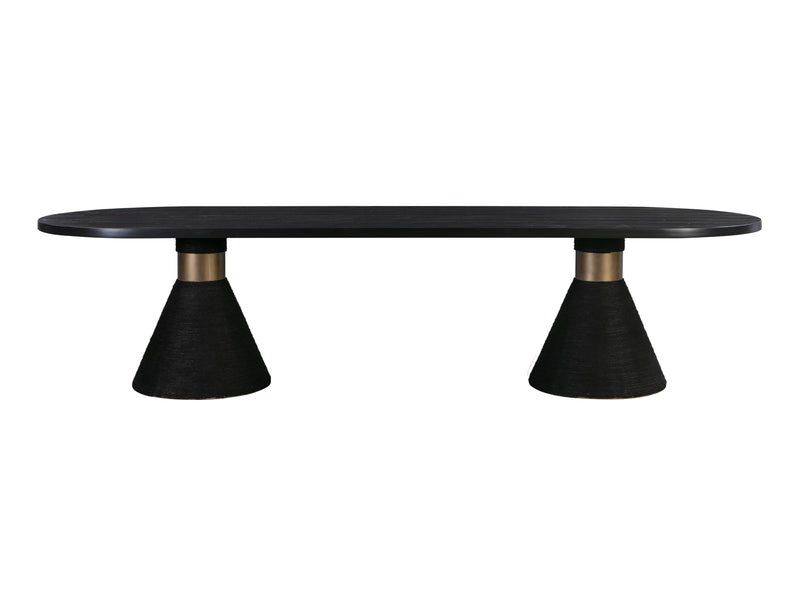 Rishi 120" Rope Oval Dining Table-zoom-