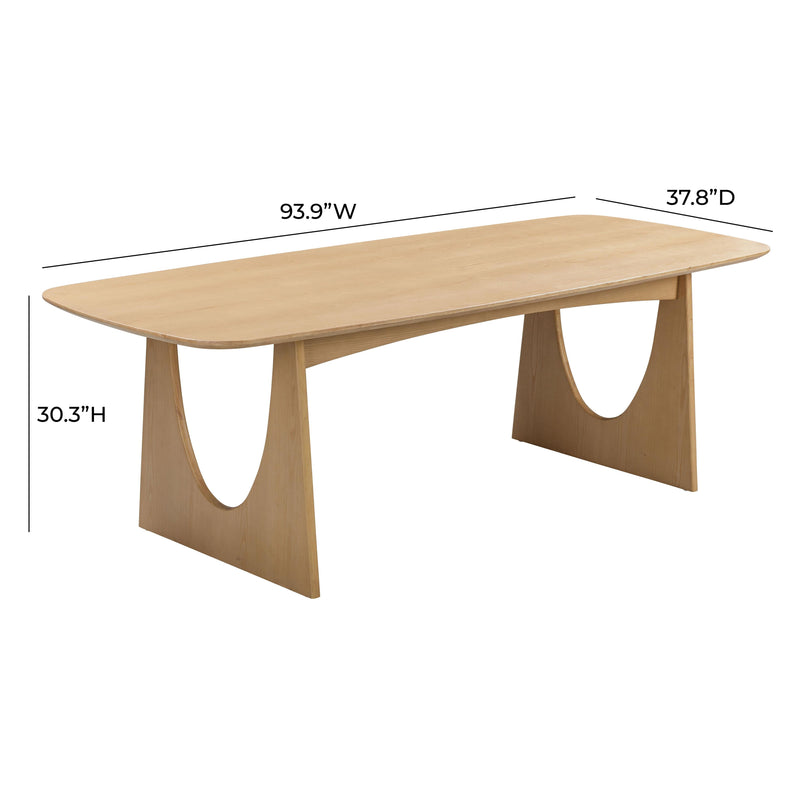Cybill Natural Ash Rectangular Dining Table (79"-94")-zoom-