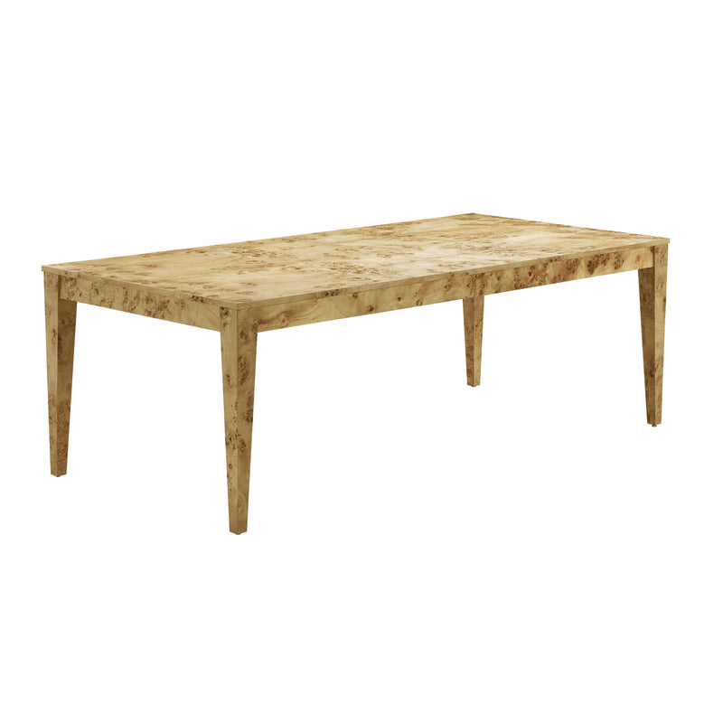 Brandyss 90" Natural Burl Rectangular Dining Table-zoom-