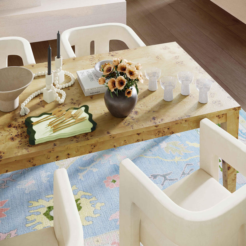 Brandyss 90" Natural Burl Rectangular Dining Table-zoom-