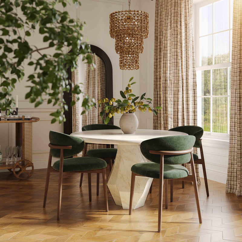 Esme 48" Faux Marble Indoor / Outdoor Round Dining Table-zoom-
