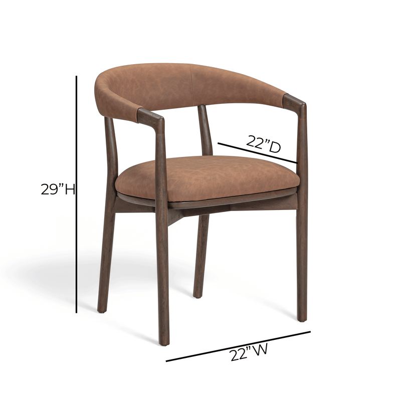 Vina Performance Vegan Leather Dining Chair-zoom-
