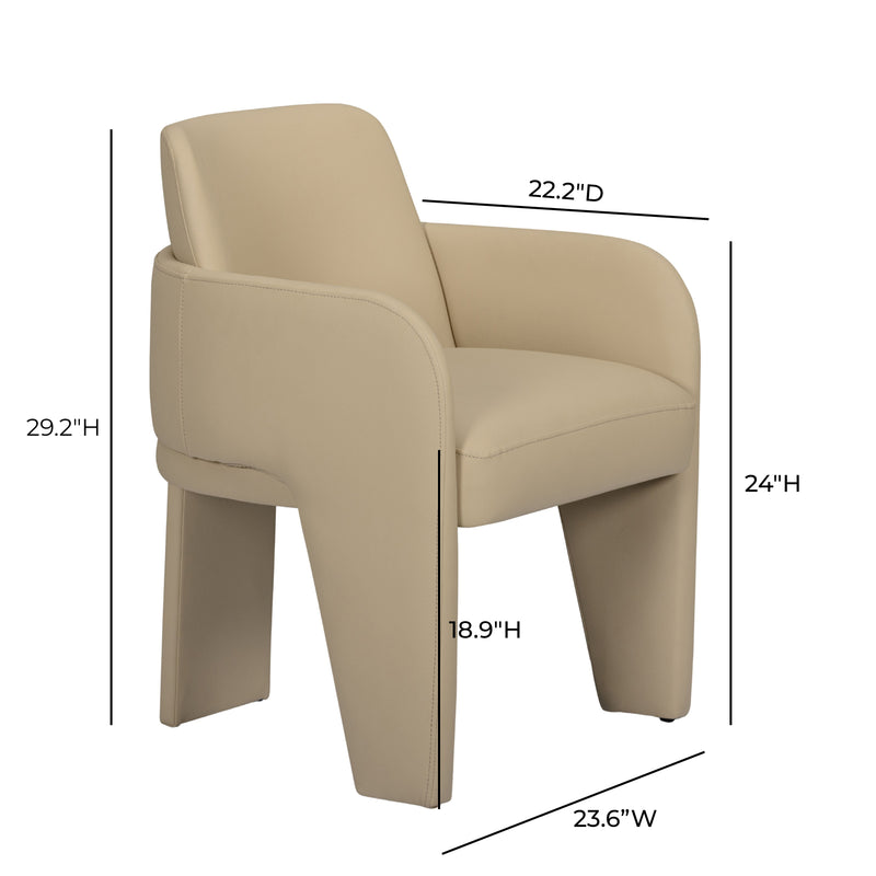 Leo Performance Vegan Leather Dining Chair-zoom-