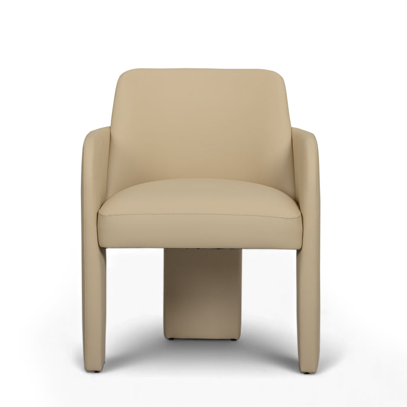 Leo Performance Vegan Leather Dining Chair-zoom-