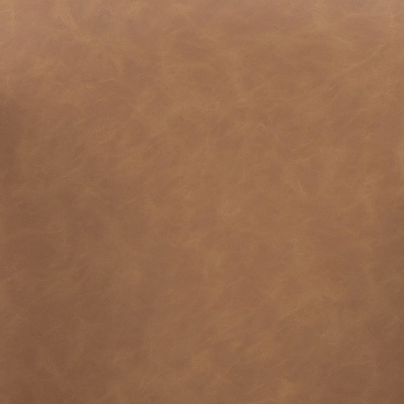 Vina Cognac Performance Vegan Leather and Cream Textured Weave Dining Chair-zoom-