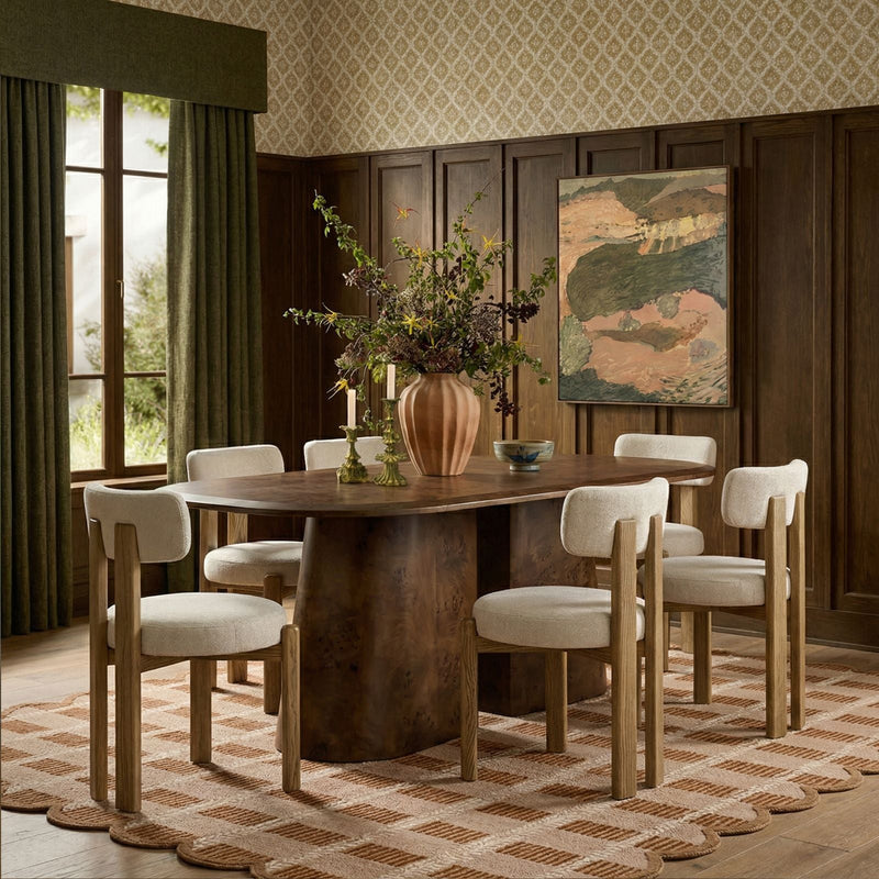 Odessa Cream Performance Fabric Dining Chair-zoom-