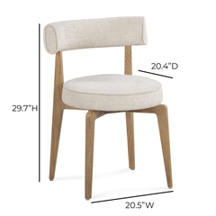 Nikita Cream Performance Fabric Dining Chair