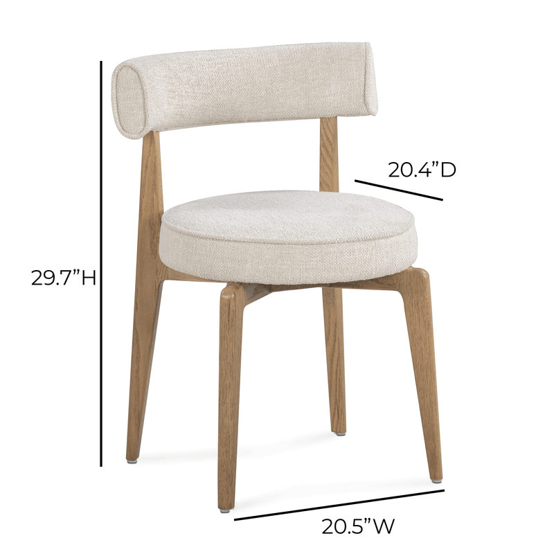 Nikita Cream Performance Fabric Dining Chair-zoom-