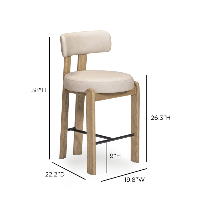 Odessa Performance Vegan Leather Counter Stool-zoom-