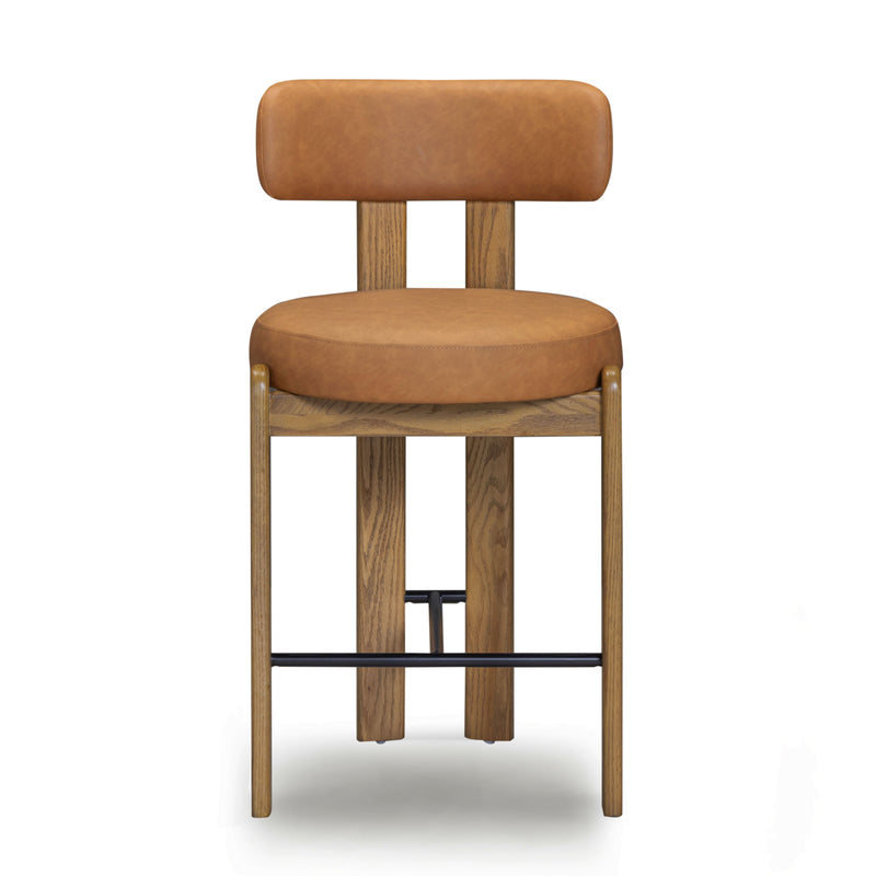 Odessa Performance Vegan Leather Counter Stool-zoom-