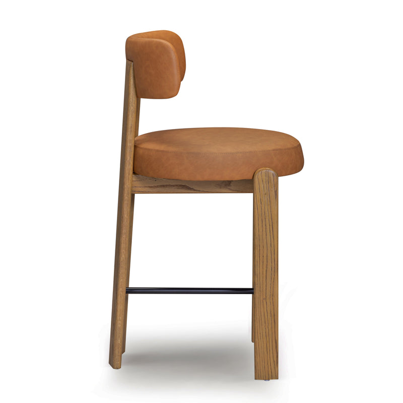 Odessa Performance Vegan Leather Counter Stool-zoom-