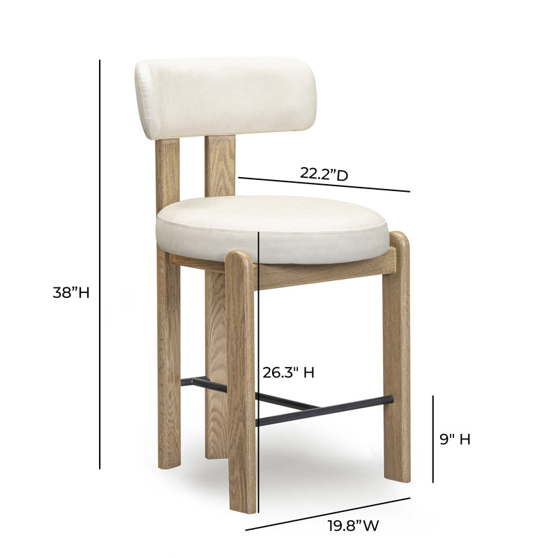 Odessa Performance Vegan Leather Counter Stool-zoom-