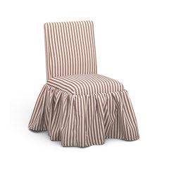 Gertrude Striped Performance Linen Skirted Dining Chair