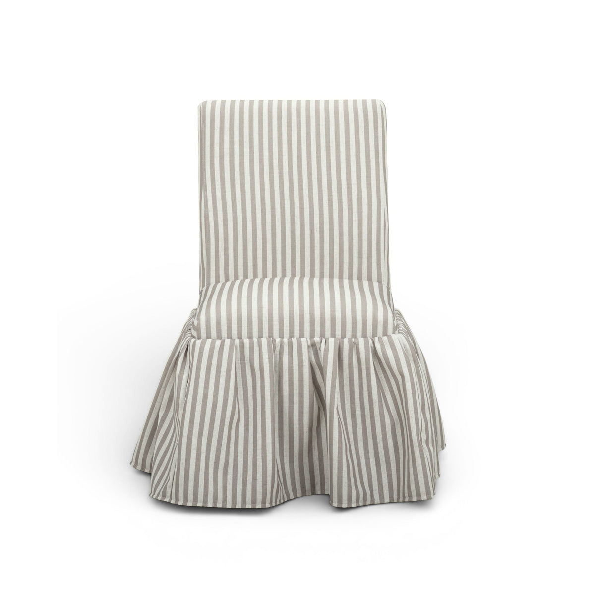 Gertrude Striped Performance Linen Skirted Dining Chair