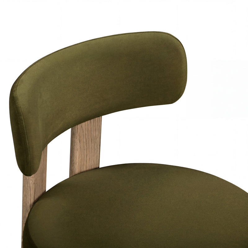 Odessa Green Performance Velvet Dining Chair-zoom-