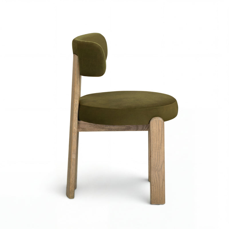 Odessa Green Performance Velvet Dining Chair-zoom-