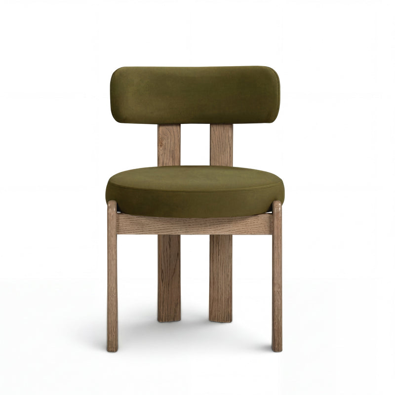 Odessa Green Performance Velvet Dining Chair-zoom-