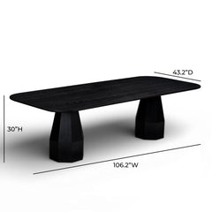 Brocha 106" Ash Wood Rectangular Dining Table