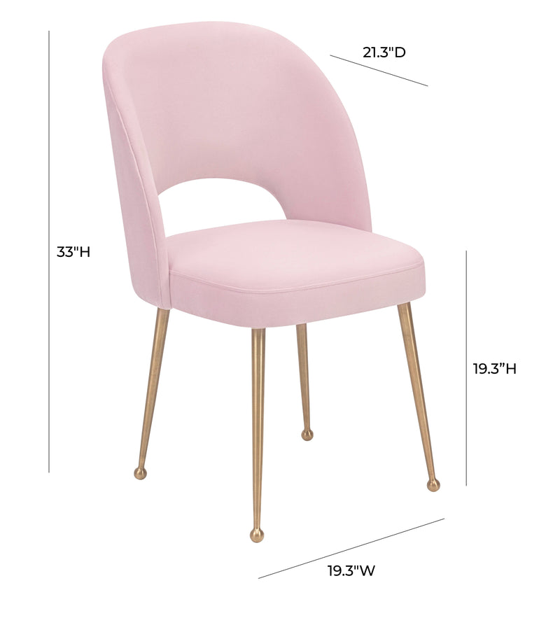Swell Performance Velvet Dining Chair-zoom-