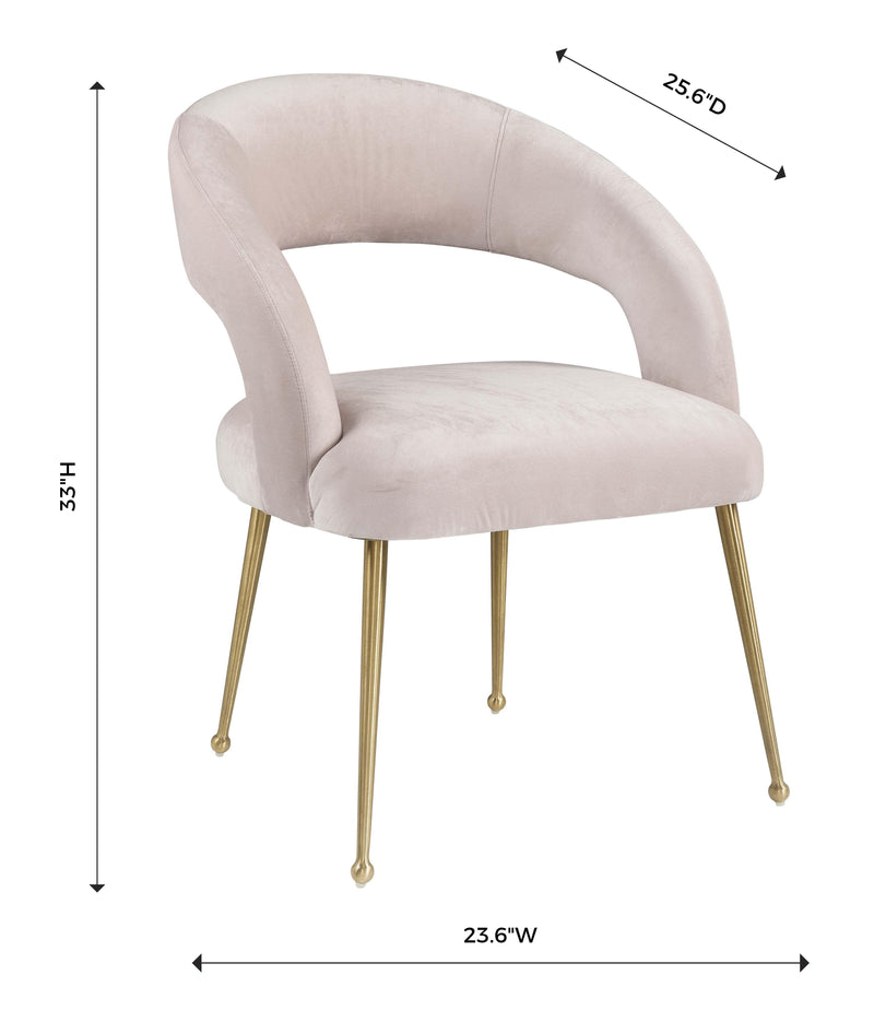 Rocco Performance Velvet Dining Chair-zoom-