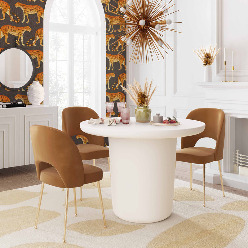 Swell Performance Velvet Dining Chair-zoom-