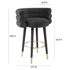 Betty Performance Velvet Stool