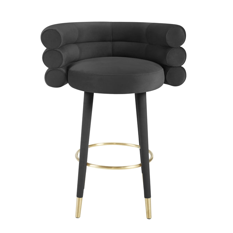 Betty Performance Velvet Stool-zoom-