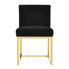 Haute Black Performance Velvet Chair