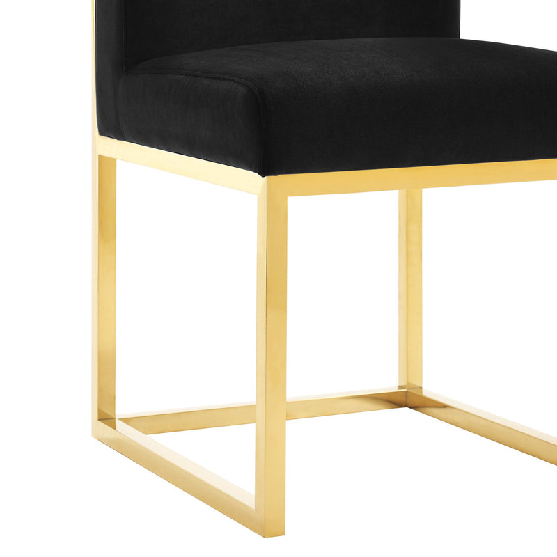 Haute Black Performance Velvet Chair-zoom-