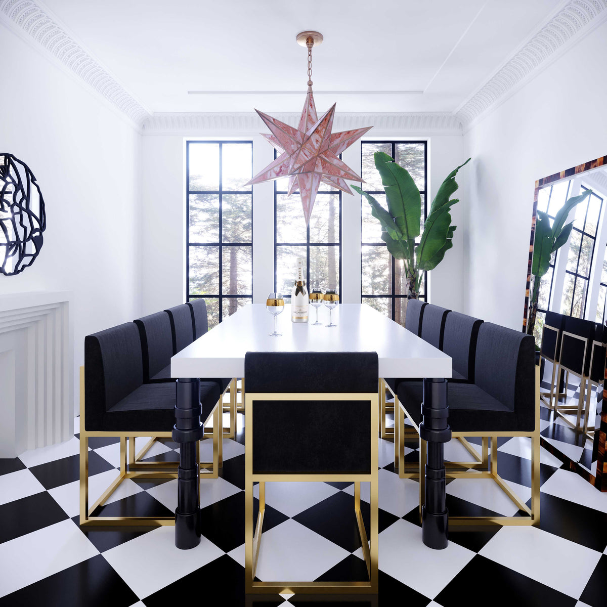 Haute Black Performance Velvet Chair