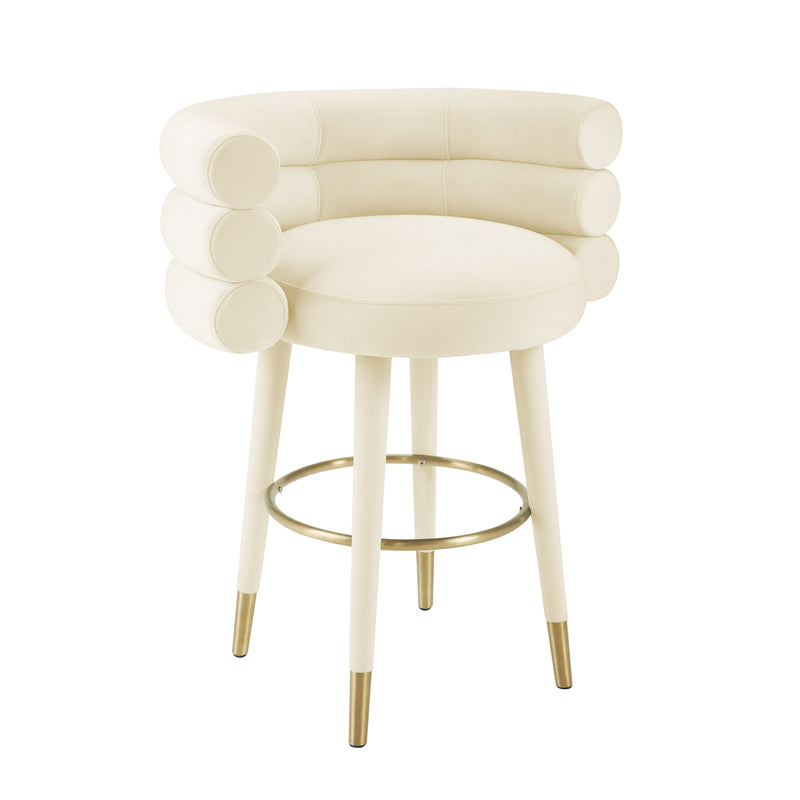 Betty Performance Velvet Stool-zoom-