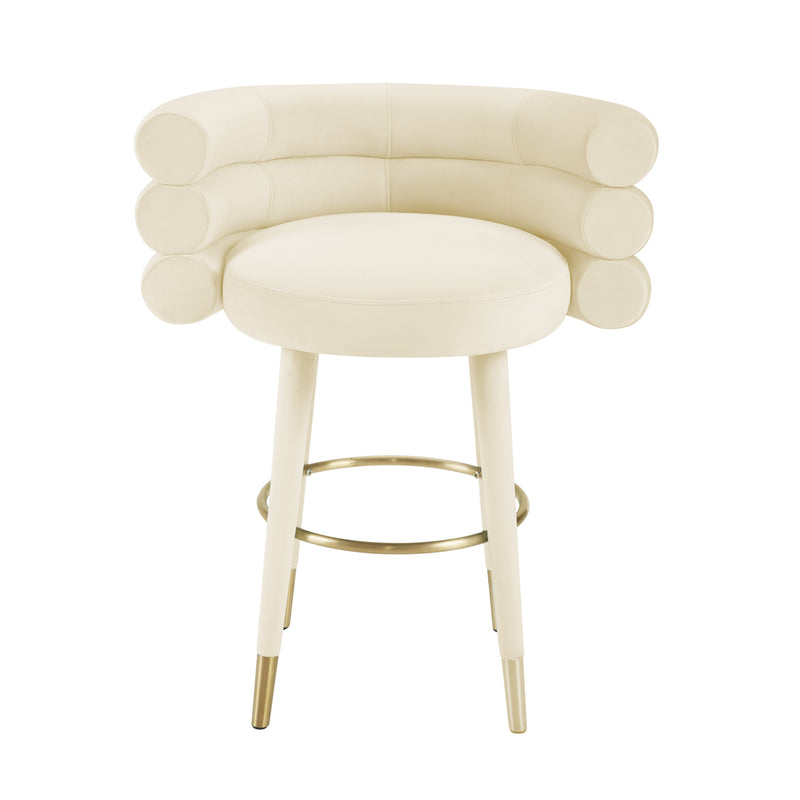 Betty Performance Velvet Stool-zoom-