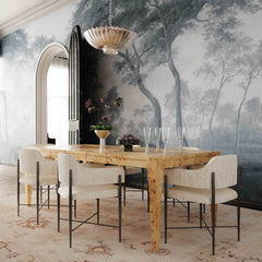 Sezanne Taupe Textured Performance Boucle Dining Chair