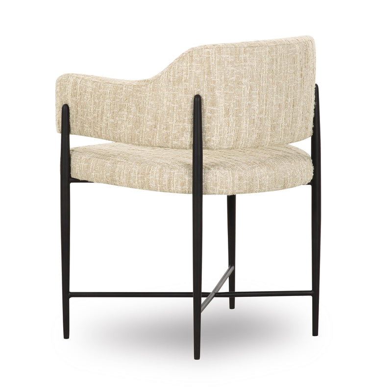Sezanne Taupe Textured Performance Boucle Dining Chair-zoom-