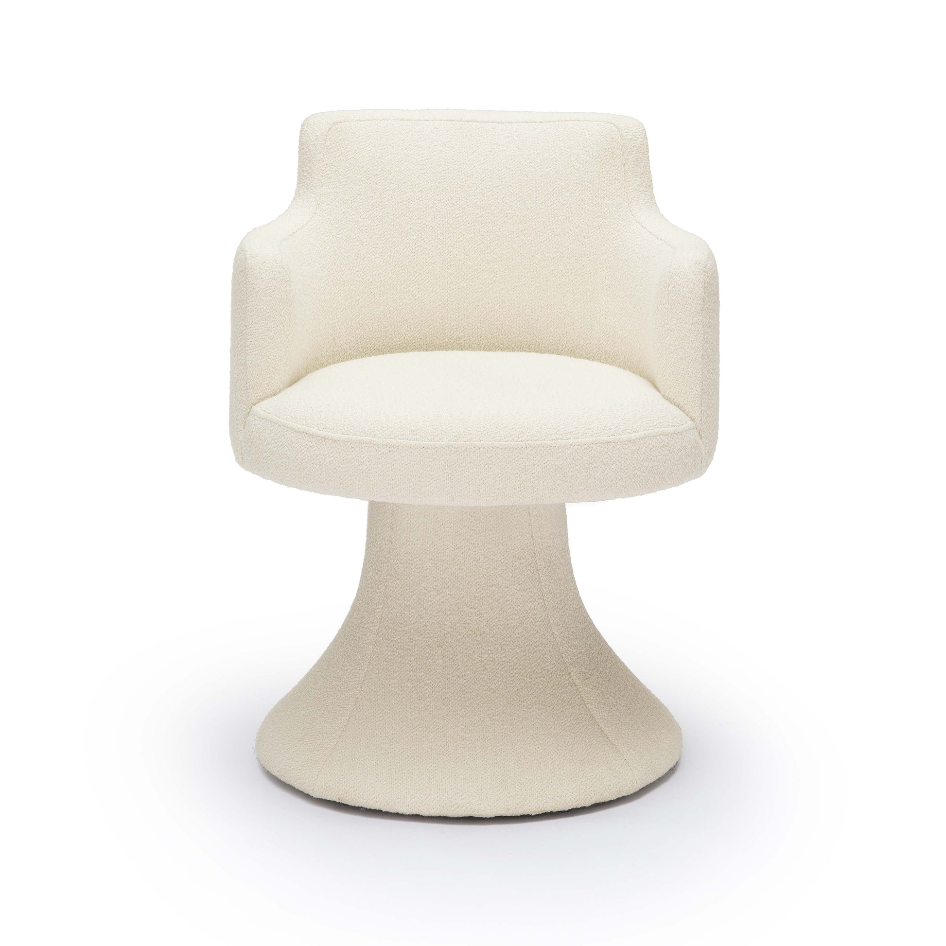 Jeffree Performance Boucle Swivel Dining Chair