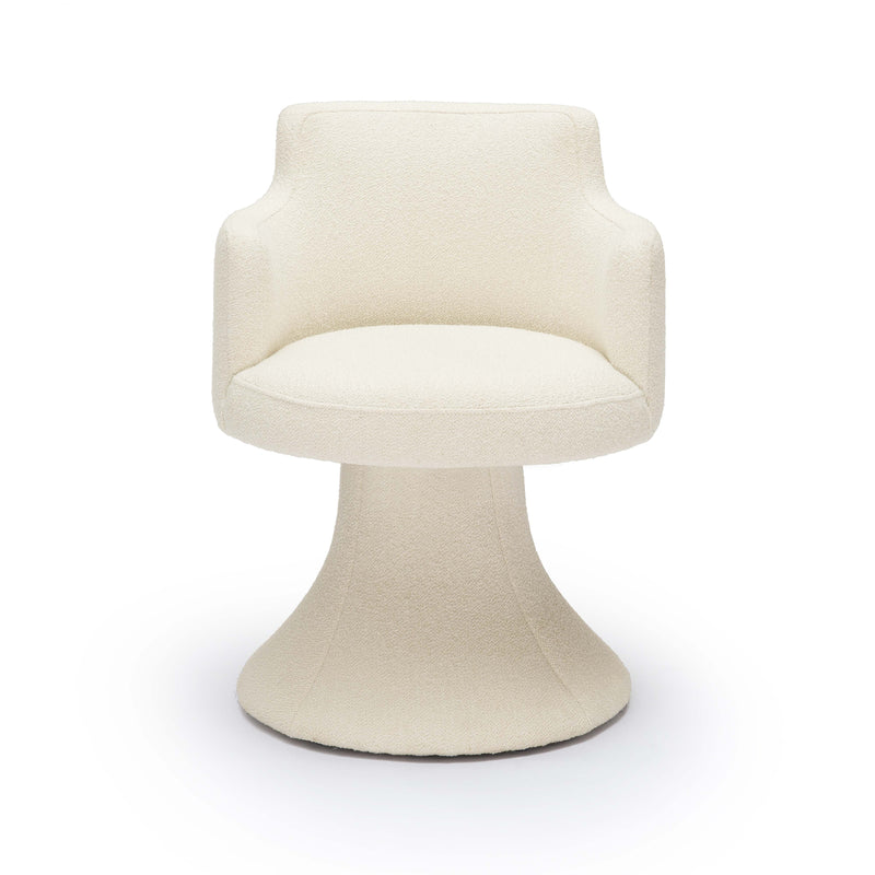 Jeffree Performance Boucle Swivel Dining Chair-zoom-