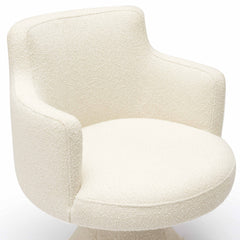 Jeffree Performance Boucle Swivel Dining Chair