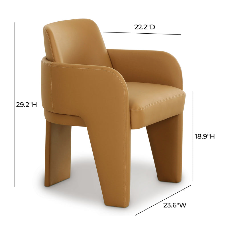 Leo Performance Vegan Leather Dining Chair-zoom-