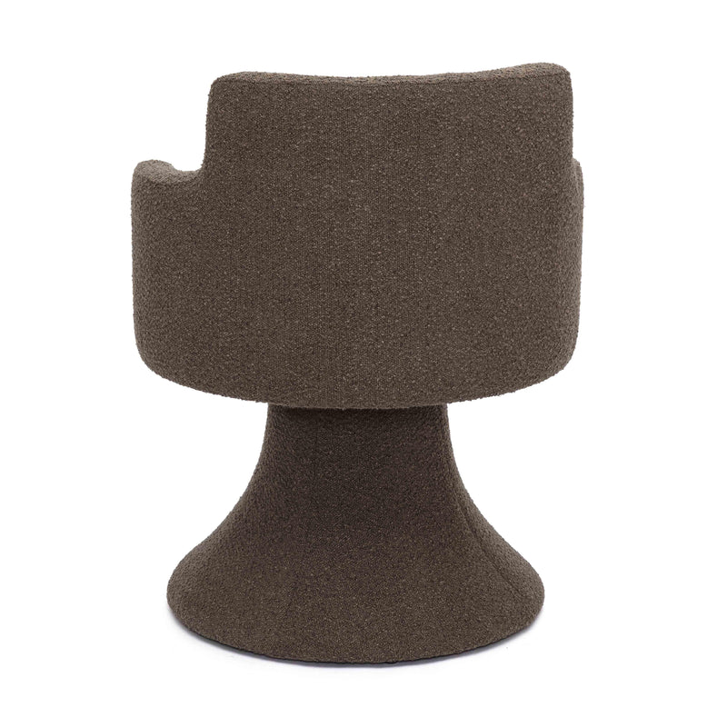 Jeffree Performance Boucle Swivel Dining Chair-zoom-