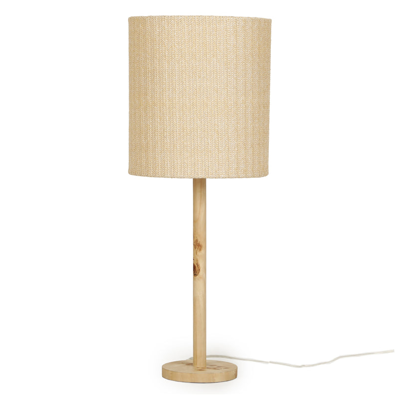 Lamia Natural Burl and Raffia Contract-Grade Table Lamp-zoom-