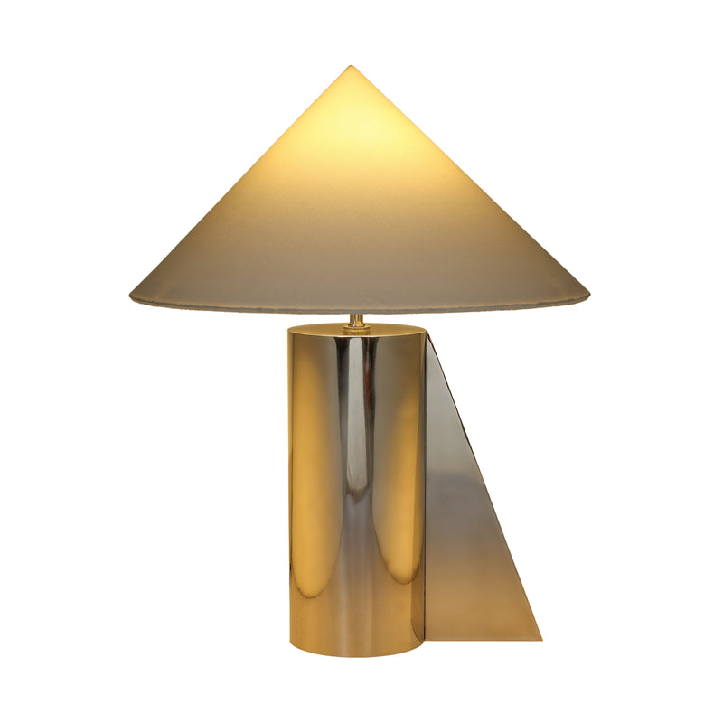 Geo Angled Chrome Table Lamp-zoom-