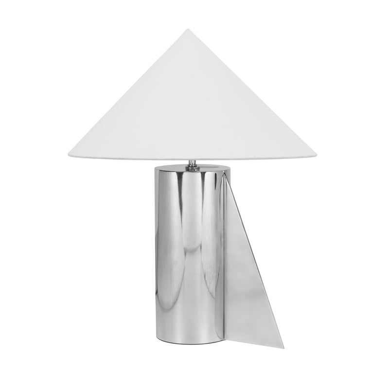 Geo Angled Chrome Table Lamp-zoom-