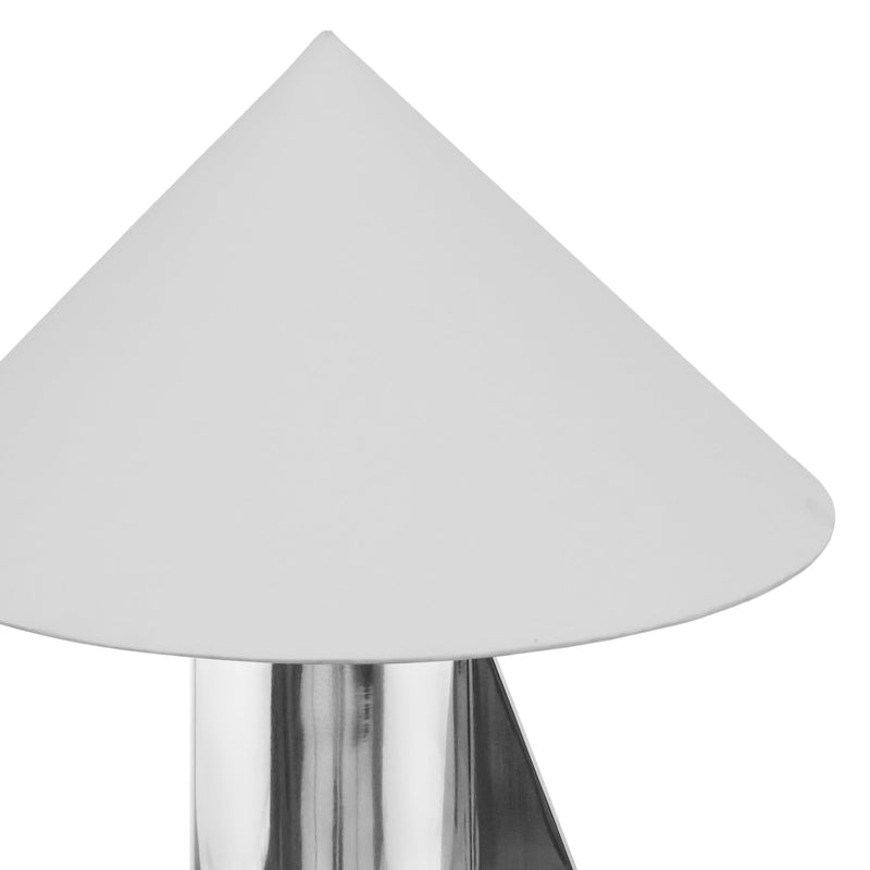 Geo Angled Chrome Table Lamp-zoom-