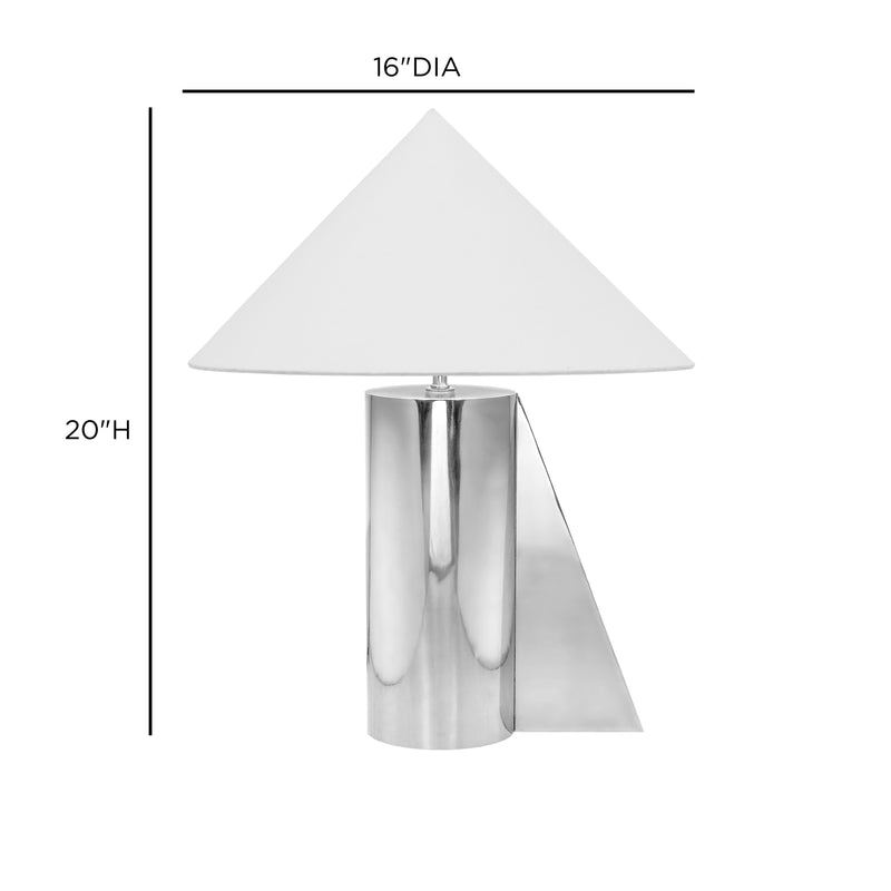 Geo Angled Chrome Table Lamp-zoom-