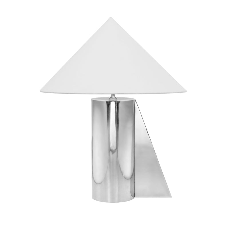 Geo Angled Chrome Table Lamp-zoom-
