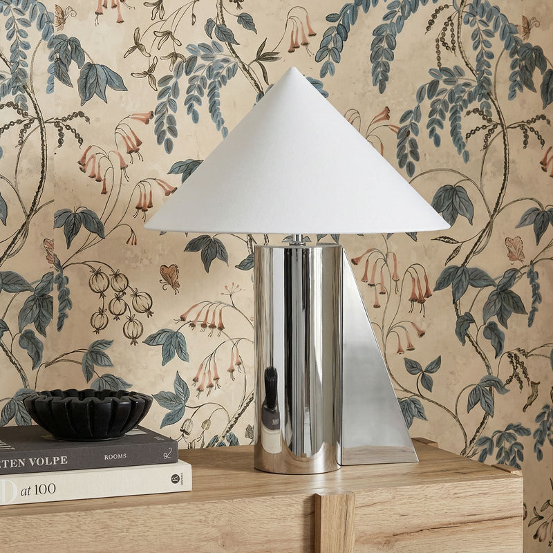 Geo Angled Chrome Table Lamp-zoom-