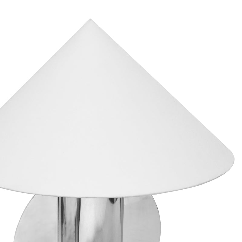 Geo Semi-Circled Chrome Table Lamp-zoom-