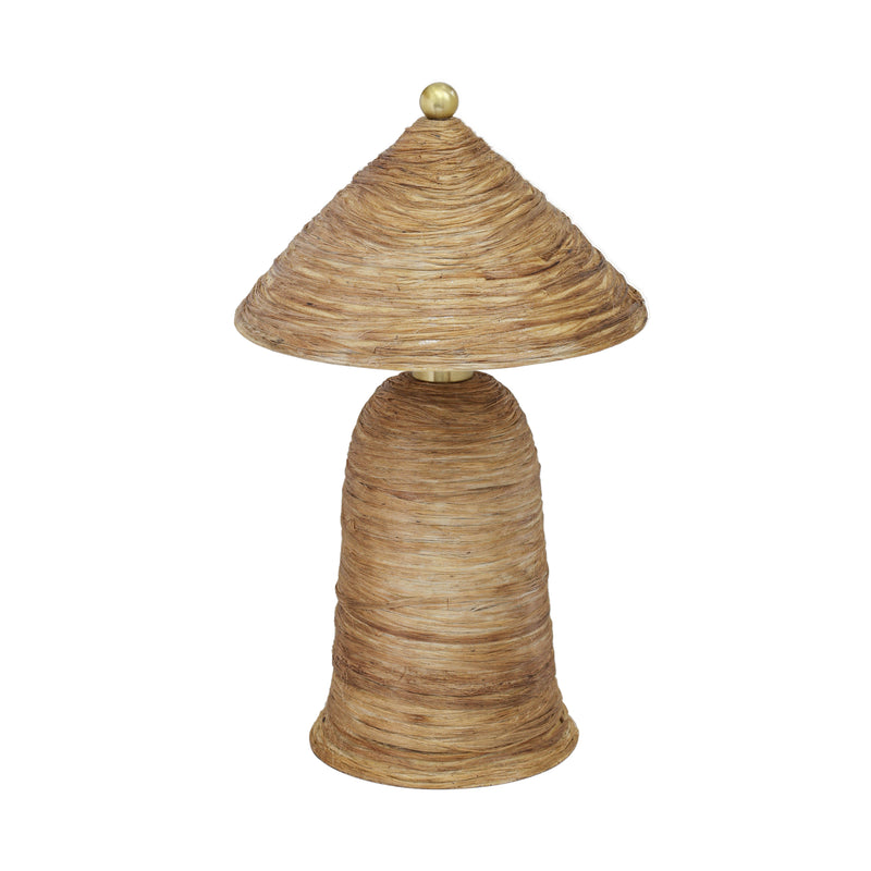 Coco Natural Coconut Fiber Pointed Table Lamp-zoom-
