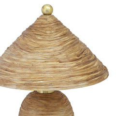 Coco Natural Coconut Fiber Pointed Table Lamp