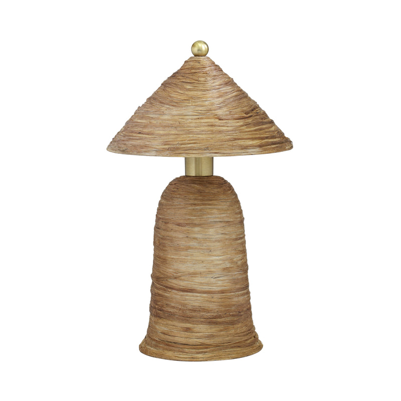 Coco Natural Coconut Fiber Pointed Table Lamp-zoom-